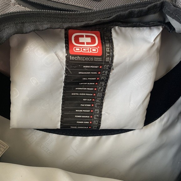 O'GIO Bounty Hunter Backpack Bag Black Nylon Laptop Hiking Biking audio pocket - Picture 8 of 11